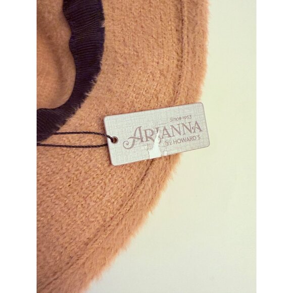 Soft Fuzzy Bucket Hat Bow Detail Carmel Brown Arianna By Howards Fall Fashion St - Picture 10 of 14